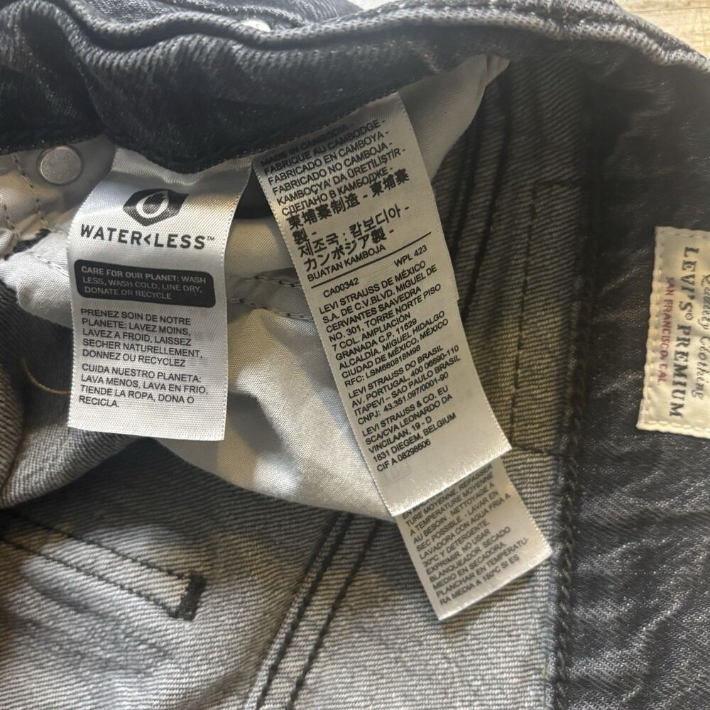 Levi’s Black 70s High Flare BIG E Zip Fly Premium Cotton Women’s Size 27 X 30 - Picture 8 of 11